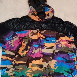 Mesh army fatigue print hoodie *never worn* nwot